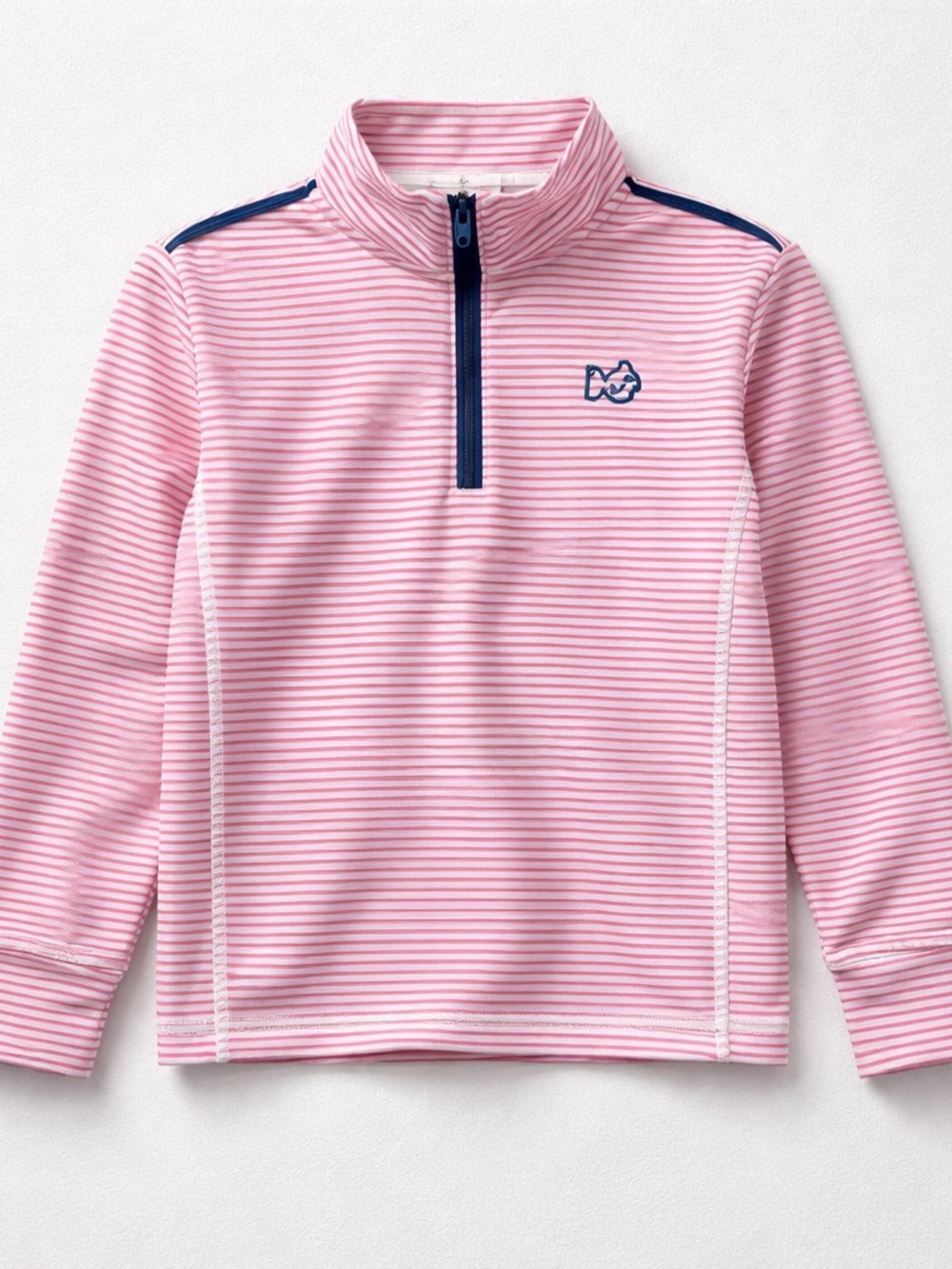 Prodoh pink and white performance Quarter zip long sleeve 2T